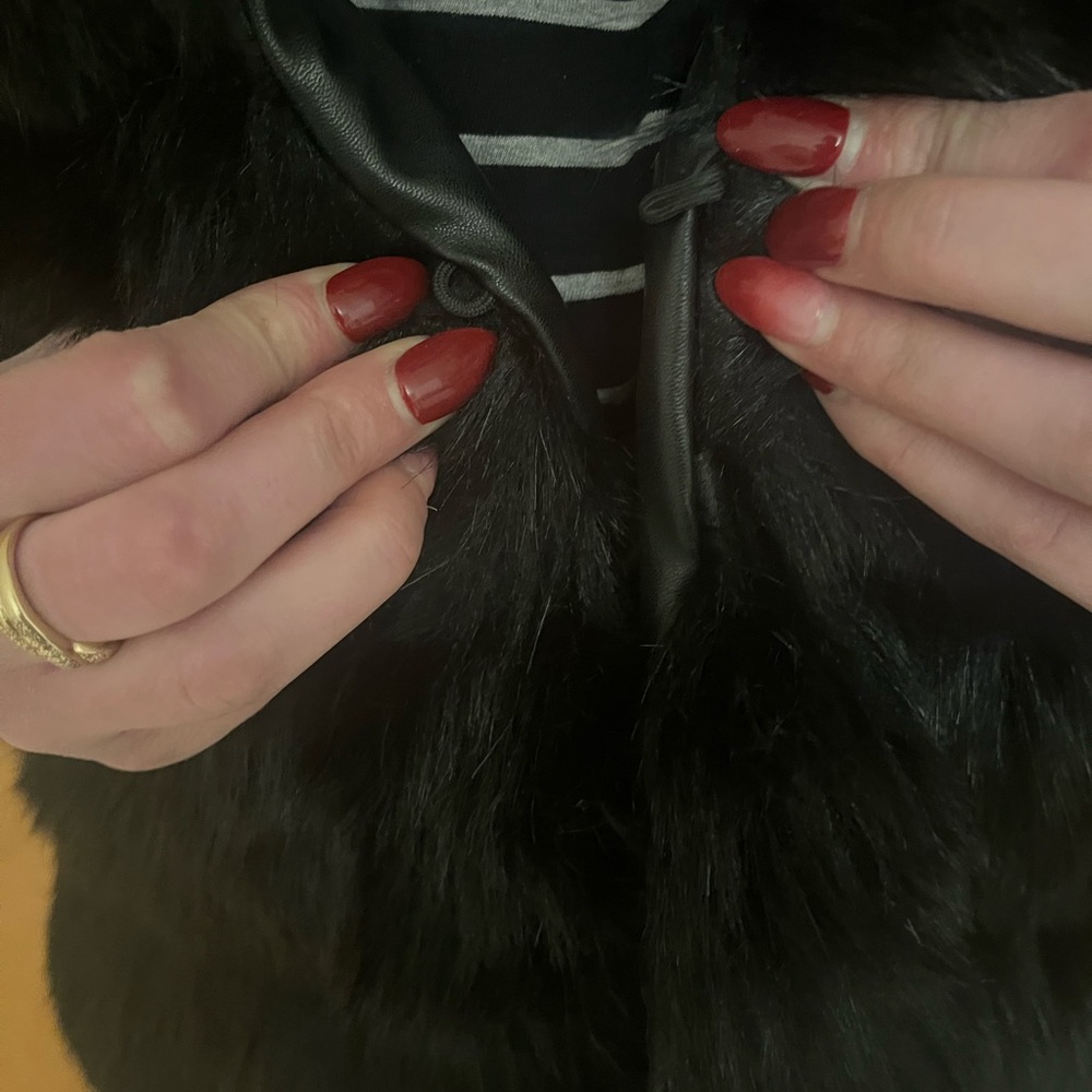 Black Fuzzy Jacket! - Picture 5 of 8